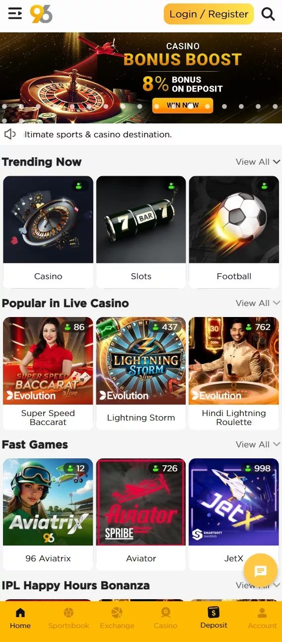 The third image of the app ，Online betting platform with the best betting games with highest cash rewards